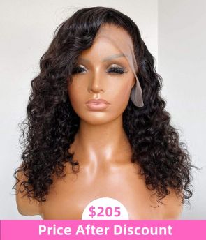 Rilich Hair 13X6 HD Lace Wig Deep Curly Virgin Human Hair Wig With Natural Hairline TR024