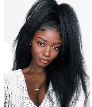 Rilich Hair Soft Yaki Straight 9A Virgin Human Hair 4x4 Silk Base Full Lace Wigs with Baby Hairs TR063