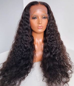 Rilich Hair Deep Wave Virgin Human Hair Pre-Plucked Scarce Super Long HD Full Lace Wigs with Baby Hairs TR168