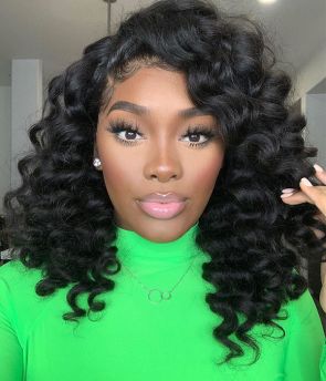 Rilich Hair Voluminous Curls Virgin Human Hair Pre-Plucked 360 Lace Wigs with Baby Hairs TR153