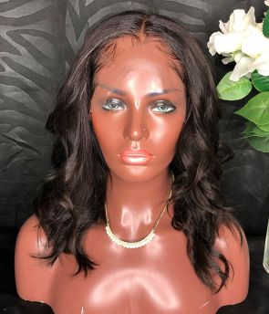 Rilich Hair Glueless Brazilian Hair Pre-plucked 360 Lace Wigs Bob Loose Wave Virgin Human Hair TR062