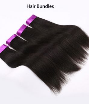 Rilich Hair 9A Virgin Human Hair All Size Straight Bundles/Lace Closure/Lace Frontal With Baby Hairs Transparent Lace Medium Lace Pre-Plucked Hair Extensions (BCF1)