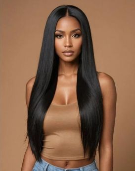 Rilich Hair Pre-Plucked Glueless Brazilian Virgin Hair 13×6 HD Lace Frontal Wig Straight  Hair For Women RL004