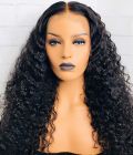 Rilich Hair Glueless Virgin Hair Curly 4"x4" Silk Top Human Hair Wig With 13x4 Inches Front LaceTR124