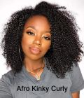 Rilich Hair Afro Kinky Curly U Part Wig Popular Human Hair Wigs Brazilian Virgin Hair UP09